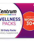 Centrum Wellness Packs Daily Vitamins for Women in Their 30s, Womens Vitamins with Complete Multivitamin, Vitamin D Supplements, Collagen I and III, Vitamin C 1000mg with Rose Hips - 30 Packs/1 Month