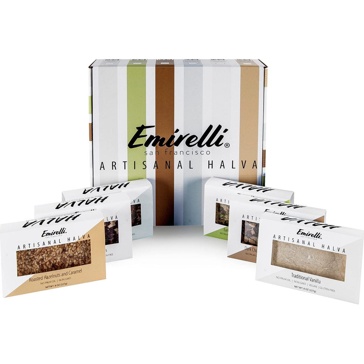 Emirelli Artisanal Halva Dessert  Authentic Middle Eastern Candy Turkish Sweets  Vegan Candy 55Tahini Halwa  Halvah Traditional International Sweets  Tasty Traditional Vanilla Flavor Pack of 1