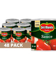 Del Monte Canned Tomato Sauce 8 oz Pack of 48 Cans