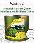 Roland Foods Quartered Artichoke Hearts 5 Pound 8 Ounce Can Pack of 2