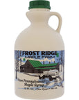 Frost Ridge Maple Farm Organic Maple Syrup Grade A Quart 32 FL Oz Dark Robust formerly Grade B