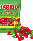 Gummi Happy Cherries Fruit Flavored Chewy Candies Cherry Shaped Gummies On the Go Fruit Snacks Shareable Bags 5 ounce Pack of 3