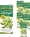 Edensoy Unsweetened Eden Organic Soymilk NonGMO USA Whole Soy Soya Milk NonDairy Vegan Plain Shelf Stable 32 oz 6Pack