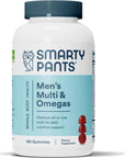 SmartyPants Men's Formula, Daily Multivitamin for Men: Vitamins C, D3, Zinc, Omega 3, CoQ10, & B12 for Immune Support, Energy, Prostate & Heart Health, Fruit Flavor, 180 Gummies (30 Day Supply)