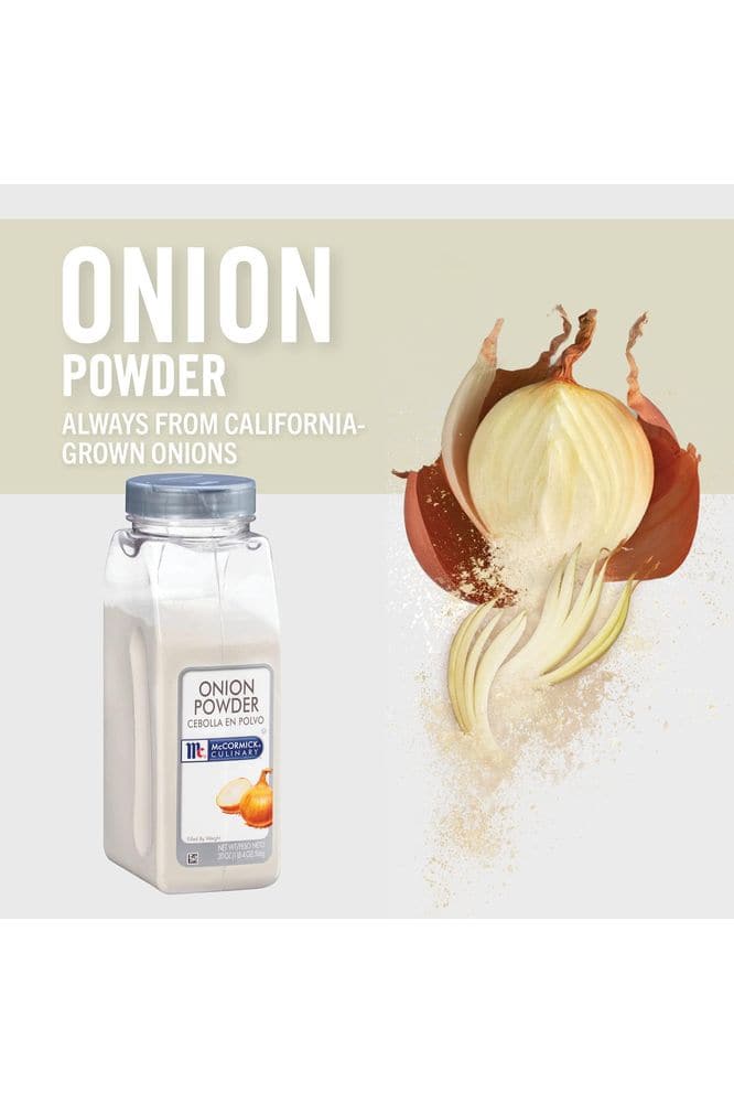 McCormick Culinary Onion Powder, 20 oz - One 20 Ounce Container of Onion Powder Seasoning Made From Real Onions, Perfect for Sauces, Gravies, Soups or Dips