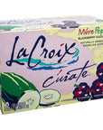 LaCroix 8 Pack Cúrate Múre Pepino Sparkling Water Blackberry Cucumber 12oz Slim Cans Naturally Essenced 0 Calories 0 Sweeteners 0 Sodium 12 Fl Oz Pack of 8