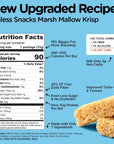 New Improved Recipe  Sinless Snacks Marsh Mallow Krisp  Perfect Keto Snacks  Delicious Gluten Free Low Carb Snacks  Marshmallow Keto Cereal Bars  Soft  Chewy Low Sugar Snack  Less Than 1g Sugar  10g Protein  2g NetCarbs 8 Count