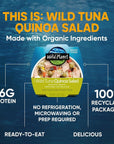 Wild Planet ReadyToEat Wild Tuna Quinoa Salad With Organic Sweetcorn Zucchini  Peas Tuna Salad 56oz Pack Of 4