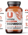 UMZU Redwood - Supports Nitric Oxide & Healthy Blood Flow - Blend of Vitamins & Herbal Extracts - Supplement with Vitamin C, Garlic & Horse Chestnut - for Well-Being - 30 Day Supply - 180 Capsules