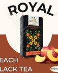 bonballoon Brilliant Royal Peach Black Tea Bag Pure Natural Drink Herbal Herb Chai Herbals Premium Oriental Egyptian Egypt Herbs Non Gmo No Additives No Artificial Coloring Kosher Halal 20 Bags