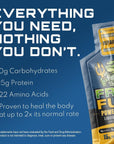 Frog Fuel Power Regular Complete Protein Shot, 15g Protein Nano-Hydrolyzed Grass Fed Collagen, Post Workout, Gluten Free, Fat & Sugar Free, 22 Amino Acids, 0 Carbs, Berry, 1 oz Packets, 24 Pack