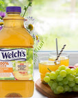 Welchs 100 Juice 64 oz 3 Packs  Purple Grape White Grape White Grape Peach Light Purple Grape or Diet Concord Grape  Bundled by Louisiana Pantry White Grape Peach 3 Pack