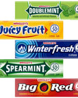 Wrigley Doublemint Spearmint Juicy Fruit Big Red Winterfresh Chewing Gum  4 Packs of Each 5 Flavors  Fresh Variety Assortment  20 Total Packs of Gum