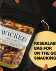 Wicked Mix Snack Mix with Mixed Nuts Sweet and Salty Trail Mix Snack Packs with Almonds Cashews Pretzels Pecans  Healthy Snacks Zero Trans Fat Original Mix Pack of 3