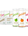 Sovány Flavored Sparkling Water Variety Pack Seltzer Water Drinks USDA Organic Made With Real Fruit NonGMO Vegan No Added Sugar Low Calorie Tangerine Raspberry  Green Apple 12 fl oz 12 Pack