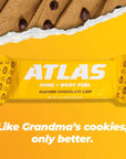 Atlas Protein Bar 20g Protein 1g Sugar Clean Ingredients Gluten Free Almond Chocolate Chip 12 Count Pack of 1