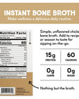 Bone Brewhouse - 9 Pack - Unflavored Chicken Bone Broth Protein Powder - Keto & Paleo Friendly - Instant Soup Broth - 15g Protein - Natural Collagen, Gluten-Free & Dairy Free - 45 Individual Packets