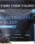 Keto Vitals Sleep Drink Electrolyte Sleep Powder Packets - Fast-Acting Sleep Blend of Melatonin 3mg, GABA, L-Theanine, & Ashwagandha - Elderberry, 30 Count