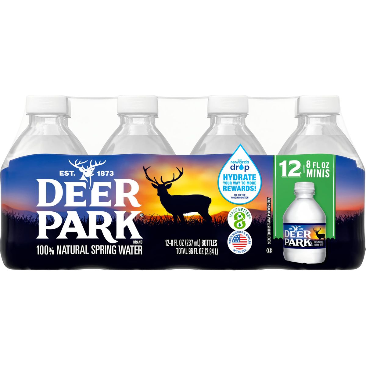 Deer Park Natural Spring Water 8 Ounce