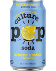 Culture Pop Sparkling Probiotic Soda  40 Calories per can Vegan NonGMO  12 Fl Oz Cans 4 Flavor Variety Pack of 12