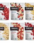 Crunchies Freeze-Dried Fruits, 100% All Natural Crispy Fruit, Non GMO and Kosher, Resealable Freeze Dried Fruit Snack Packs, Pack of 6 (Variety Gift Pack)