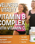 Bronson Vitamin B Complex with Vitamin C - Immune Health, Energy Support & Nervous System Support - Non-GMO, 250 Vegetarian Capsules