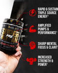 ALPHA LION Pre Workout Powder, Beta Alanine, L-Taurine & Tri-Source Caffeine for Sustained Energy & Focus, Nitric Oxide & Citrulline for Pump (21 Servings, Lion's Blood Flavor)