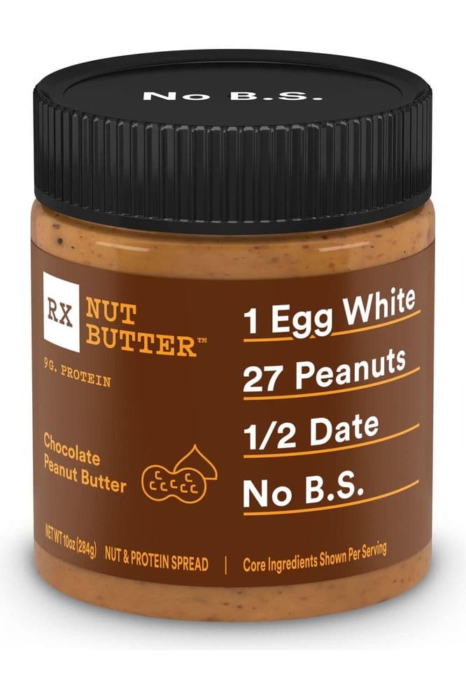 RX Nut Butter Peanut Butter, Protein Snack, Lunch Snacks, Chocolate (2 Jars)