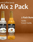 Syruvia Coffee Syrup Variety Pack  Vanilla  French Vanilla GlutenFree Kosher 254 fl oz Bottles  Enhance Your Coffee Experience with Premium Flavoring Syrups