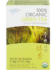 Prince of Peace Organic Green Tea 4 Pack  20 Tea Bags Each  100 Organic Green Tea  Unsweetened Green Tea  Lower Caffeine Alternative to Coffee  Herbal Health Benefits