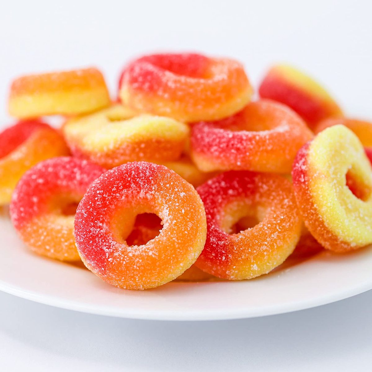 Funtasty Peach Rings Sour n Sweet Soft Gummy Candy 11Ounce Bag