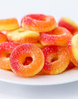 Funtasty Peach Rings Sour n Sweet Soft Gummy Candy 11Ounce Bag