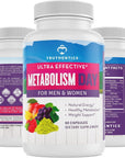 TRUTHENTICS Metabolism Booster for Women & Men - Natural Appetite Suppressant for Weight Loss - Energy Booster, Fat Burner Supplement - Natural Aid for Slow Metabolism - Vegan - 60 Capsules