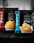 Protein Chips, 14g Protein, 3g-4g Net Carbs, Gluten Free, Keto Snacks, Low Carb Snacks, Protein Crisps, Keto-Friendly, Made in USA (Barbecue & Sea Salt Vinegar, 6 Pack)