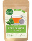 Eat Well Peppermint Tea Bags 100 bags Bulk Size 67 oz 100 Natural Peppermint Leaves Tea Tea for Home or Office Herbal Tea Bags Herbal Tea Gift 100 Herb Tea Bags in ReSealable Pack