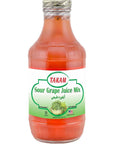 TAKAM Sour Grape Juice 16 Fl Oz Persian Verjus Abghooreh Zesty  Tart  from Juice of Unripe Grapes  Not from Concentrate Perfect for Cooking  Recipes  adds Sour Flavor  Natural  Kosher Certified Made in USA