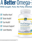 Nordic Naturals ProOmega-D, Lemon Flavor - 180 Soft Gels - 1280 mg Omega-3 + 1000 IU D3 - High-Potency Fish Oil - EPA & DHA - Brain, Eye, Heart, Joint, & Immune Health - Non-GMO - 90 Servings