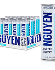 Nguyen Coffee Supply  Condensed Milk Vietnamese Cold Brew Coffee 100 Robusta Low Sugar Gluten Free 75 fl oz cans 12 Pack