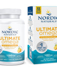 Nordic Naturals Ultimate Omega in Fish Gelatin, Lemon Flavor - 60 Soft Gels - 1280 mg Omega-3 - High-Potency Fish Oil Supplement - EPA & DHA - Promotes Brain & Heart Health - Non-GMO - 30 Servings