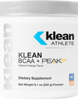 Klean ATHLETE Klean BCAA + Peak ATP | Amino Acid Supplement for Muscle Building, Workout Recovery, and Lean Muscle | 9.1 Ounces | Natural Orange Flavor