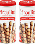 Pirouline Rolled Wafers  Chocolate Hazelnut  Rolled Wafer Sticks Crème Filled Wafers Rolled Cookies for Coffee Tea Ice Cream Snacks Parties Gifts and More  325oz Tin 2pk