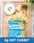 Quest Nutrition Tortilla Style Protein Chips, Ranch, Baked, 19g Protein, Low Carb, Gluten Free, 1.1 Ounce (Pack of 12)