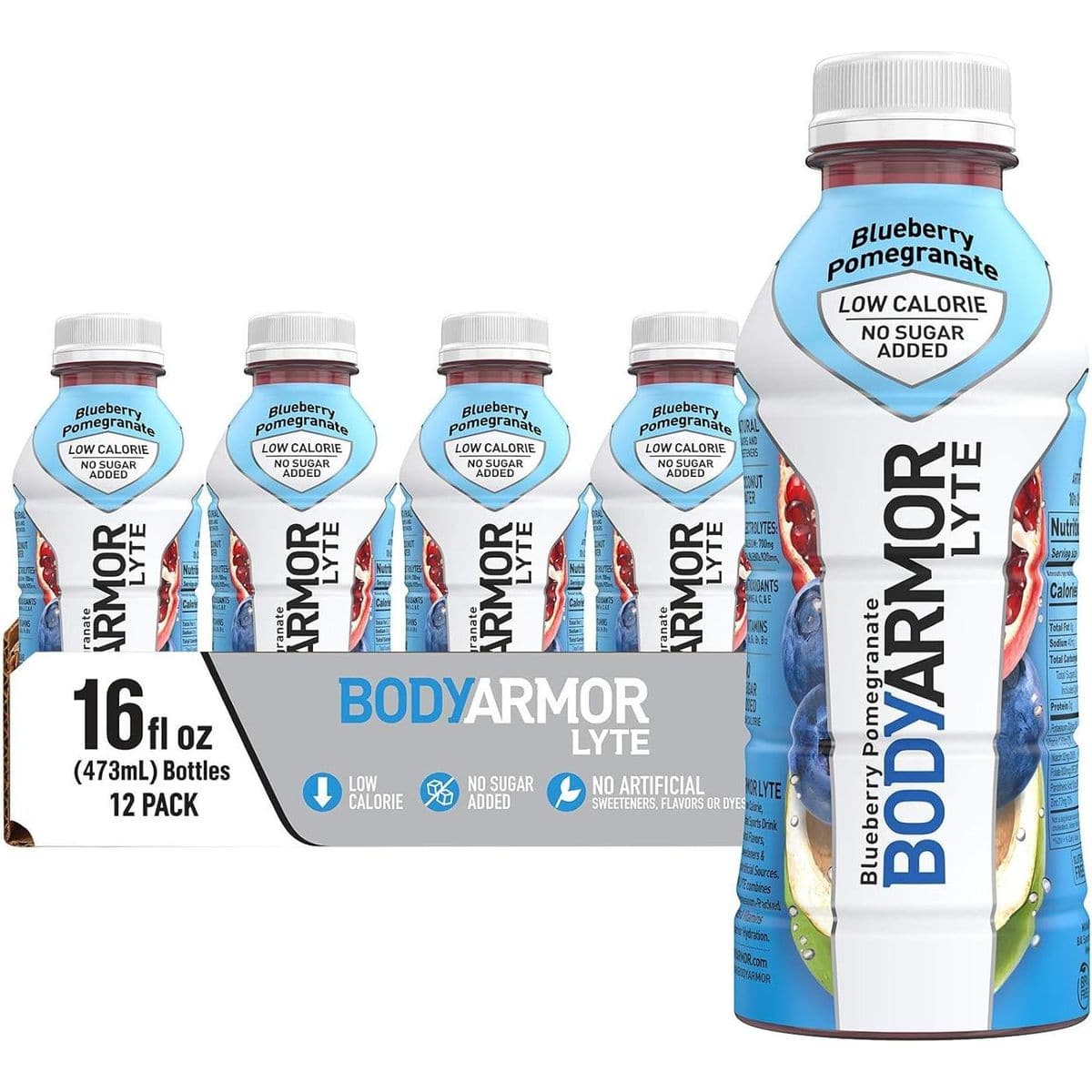 BODYARMOR LYTE Sports Drink Low-Calorie Sports Beverage - 16 Fl Oz (Pack of 12)