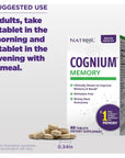 Natrol Cognium Memory Silk Protein Hydrolysate 100mg, Dietary Supplement for Brain Health Support, 60 Tablets, 30 Day Supply