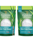 Florida Crystals Organic Powdered Raw Cane Sugar, 16 OZ Pouch (Pack of 2)