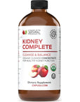 Complete Natural Kidney Complete - Liquid Dietary Supplement for Kidney Support, Cleanse, and Detox with Apple Cider Vinegar, Lemon, Organic Chanca Piedra, Beet, Citric Acid, Vitamin C, & More - 12oz