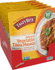 Tasty Bite Indian Vegetable Tikka Masala Microwaveable Ready to Eat Entree 10 Ounce Pack of 6