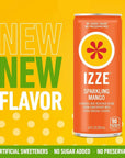 IZZE Sparkling Juice, Mango, No Added Sugars - 8.4 Fl Oz Can (Pack of 24)