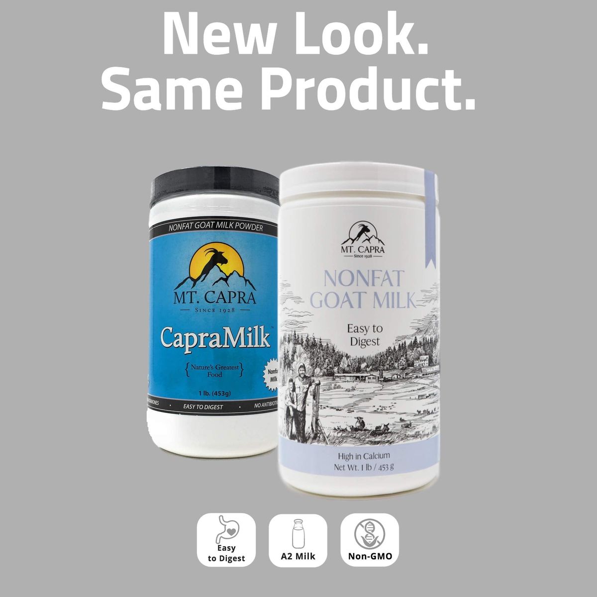 NonFat Goat Milk by Mt Capra Since 1928  An Easy to Digest FatFree NonGMO Goat Milk Powder from Grass Fed Pastured Goats  1 pound