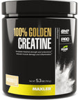 Maxler 100% Golden Creatine - Micronized Creatine Monohydrate Powder - Muscle Building Supplements - Pre/Post Workout Vegan Supplement - Gluten Free Unflavored Creatine Powder - 150g